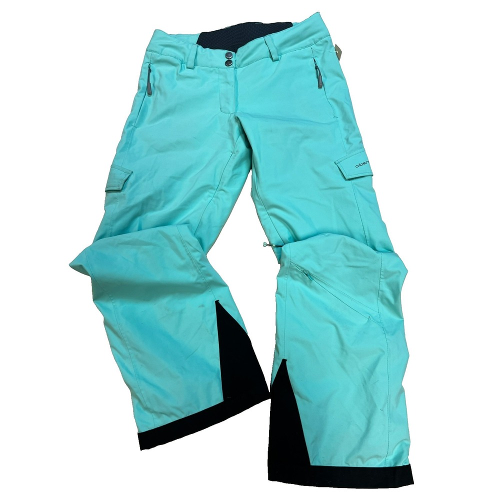 Obermeyer Ski/Snow Pant RECCO Technology Minty Green Front Closure Pockets SZ 6